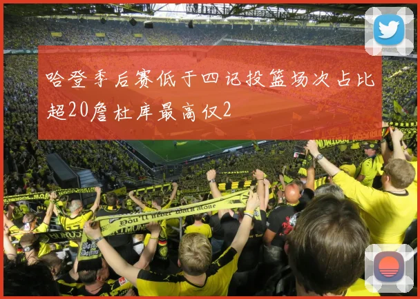 哈登季后赛低于四记投篮场次占比超20詹杜库最高仅2